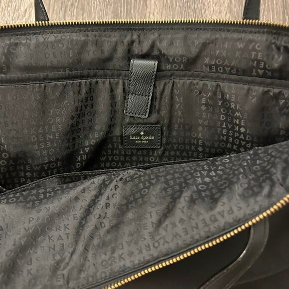 EUC Kate Spade New York Wilson Road Daveney Black Nylon Laptop Bag Briefcase - Picture 10 of 12